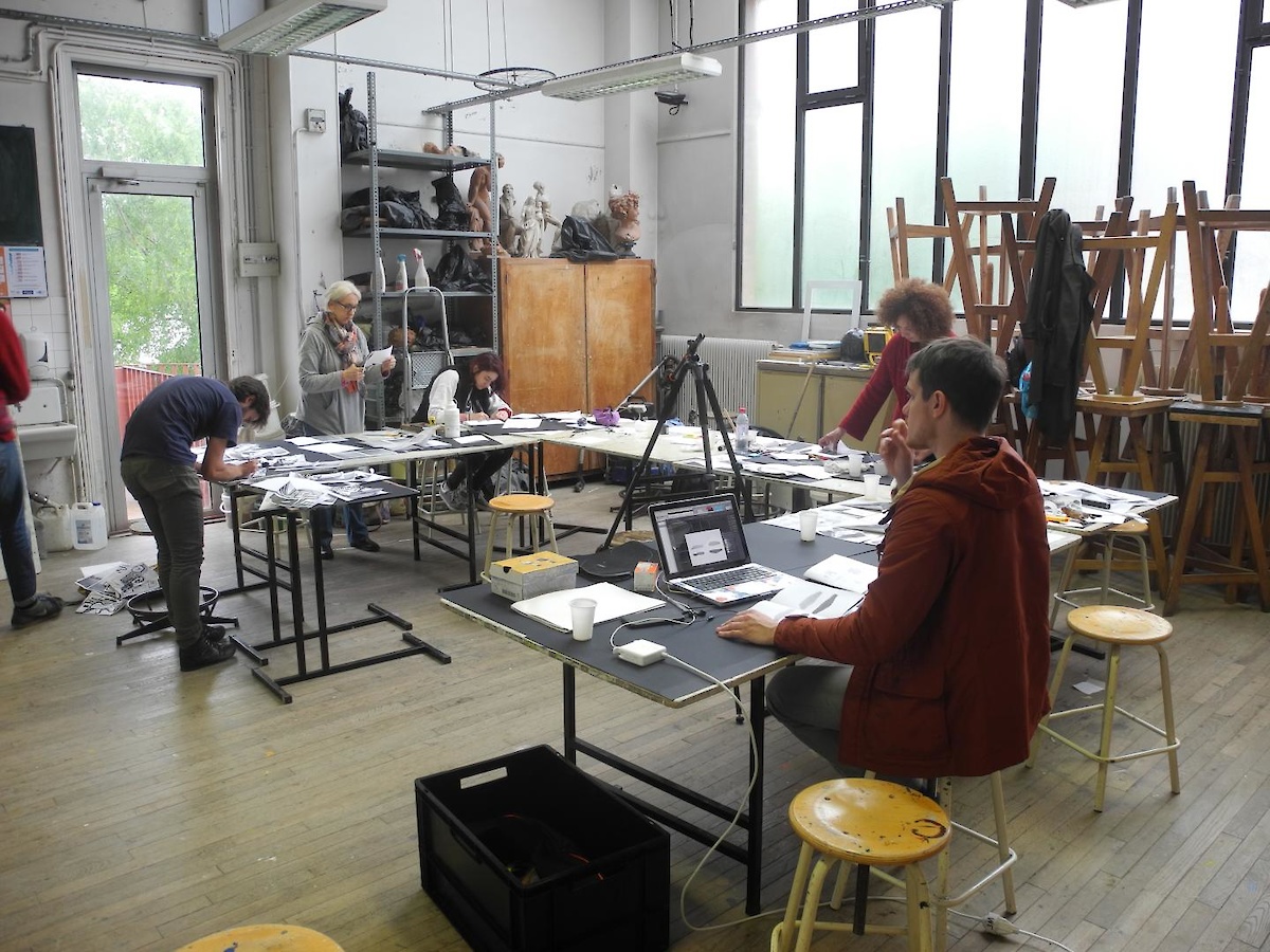 atelier d'artiste, création d'un livre